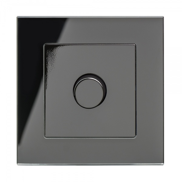 Crystal PG Rotary Intelligent LED Dimmer Switch 1G/2Way Black